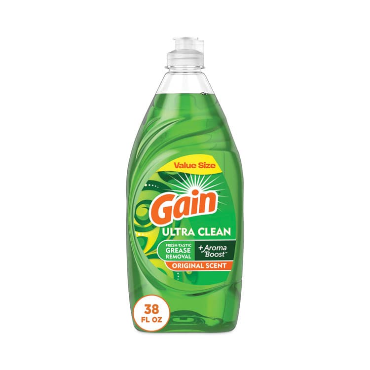 PROCTER & GAMBLE Dishwashing Liquid, Gain Original, 38 oz Bottle, 8/Carton (PGC74346)