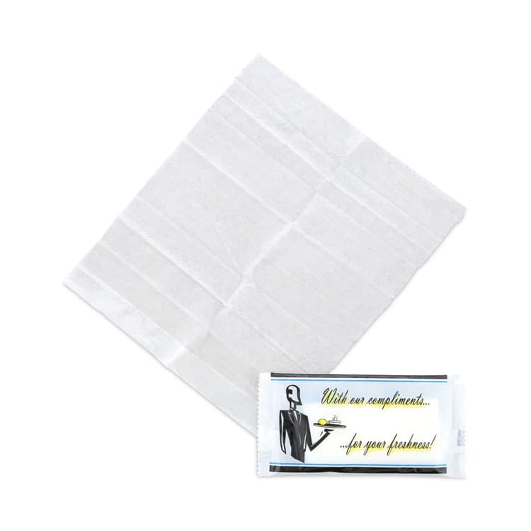 AMERCAREROYAL The Ultimate Fingerbowl, Individually Wrapped, Lemon Scent, White, 250/Carton (RPPRF1MU) thumbnail 2