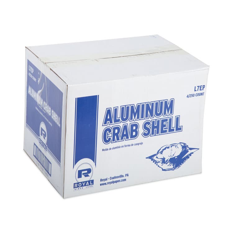 AMERCAREROYAL Crab Shell-Economy, 2.7 x 4.88 x 0.71, Silver, Aluminum, 250/Pack, 4 Packs/Carton (RPPL7EP) thumbnail 2