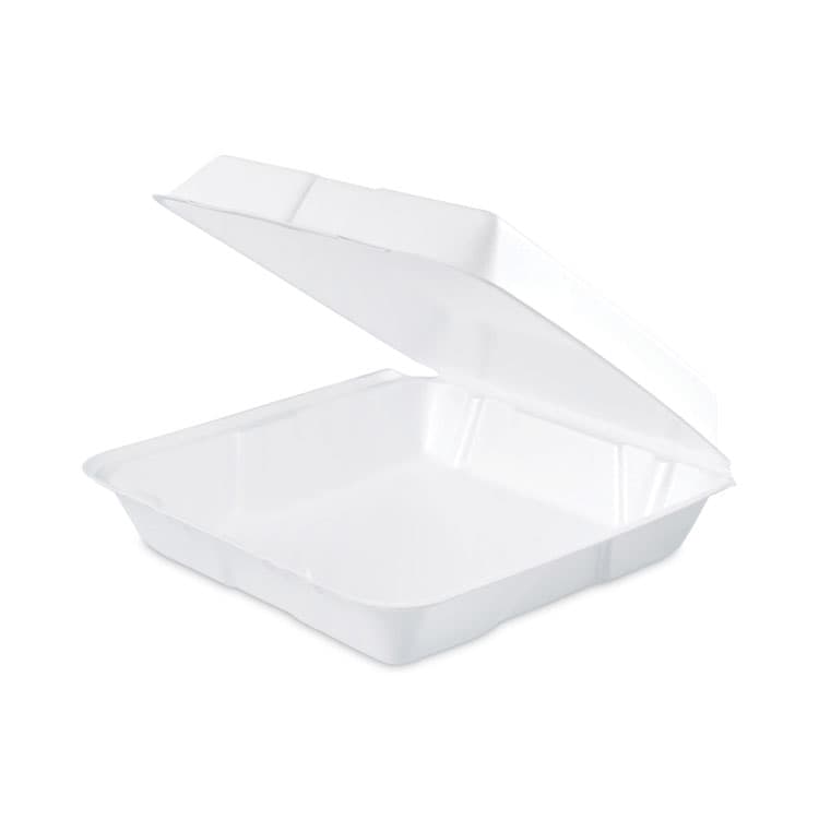 DART Insulated Foam Hinged Lid Containers, 9.3 x 9.5 x 3, White, 200/Pack, 2 Packs/Carton (DCC95HT1) thumbnail 4