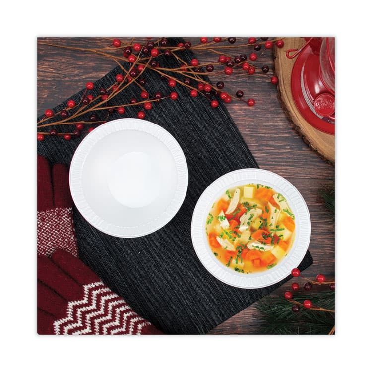 DART Concorde Non-Laminated Foam Bowl, 12 oz, White, 125/Pack, 8 Packs/Carton (DCC12BWWC) thumbnail 2