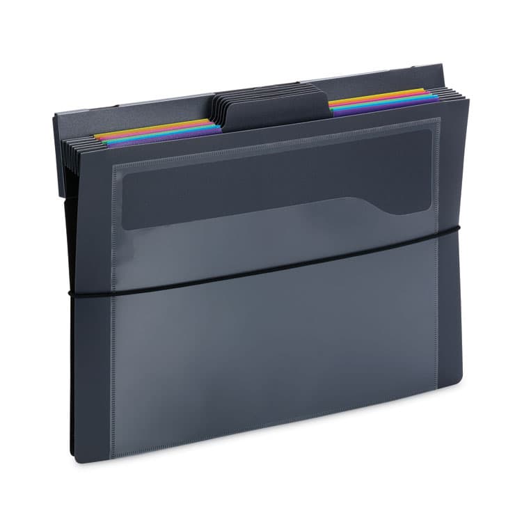 SMEAD MANUFACTURING CO. Cascading Wall Organizer, 6 Sections, Letter Size, 14.25 x 24.25, Gray, Neon Green, Neon Orange, Neon Pink, Purple, Yellow (SMD92060) thumbnail 3