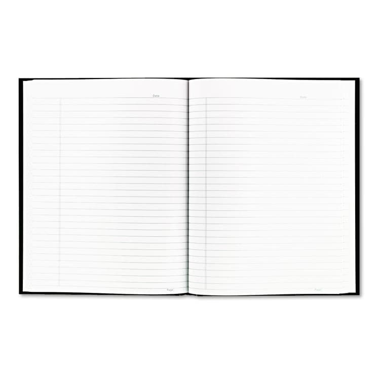 REDIFORM OFFICE PRODUCTS Business Notebook with Self-Adhesive Labels, 1-Subject, Medium/College Rule, Black Cover, (192) 9.25 x 7.25 Sheets (REDA9)