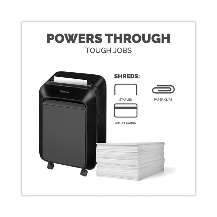 FELLOWES MFG. CO. Powershred LX210 Micro-Cut Shredder, 16 Manual Sheet Capacity, Black (FEL5015201) thumbnail 4