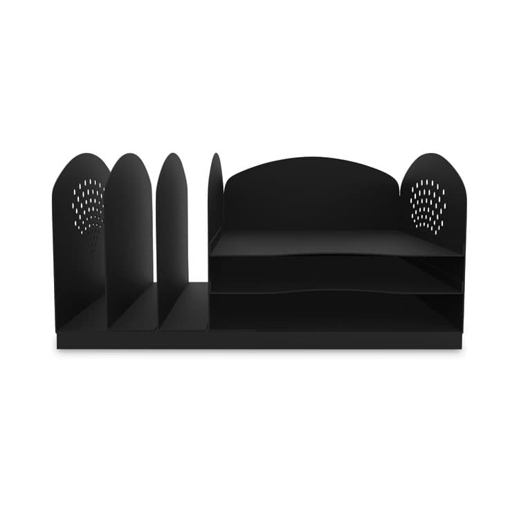 SAFCO PRODUCTS Steel Combo Desktop Sorter with Three Horizontal and Three Vertical Sections, Letter Size Files, 16.25 x 11.25 x 8.25, Black (SAF3167BL) thumbnail 4
