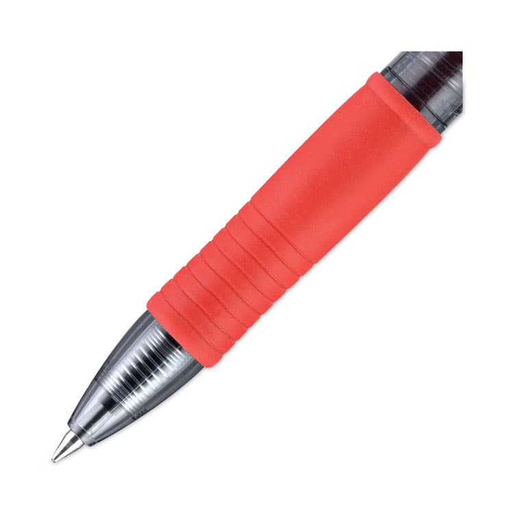 PILOT CORP. OF AMERICA G2 Premium Gel Pen, Retractable, Fine 0.7 mm, Red Ink, Smoke/Red Barrel, Dozen (PIL31022) thumbnail 3