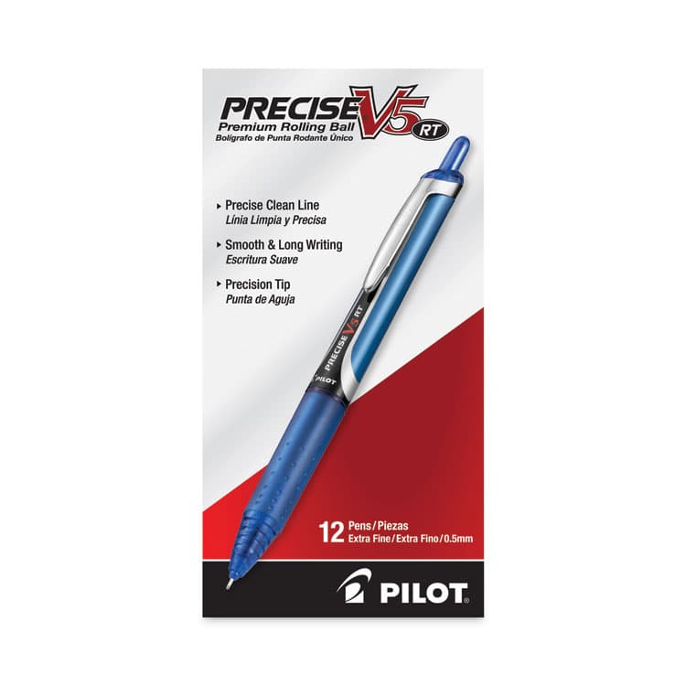 PILOT CORP. OF AMERICA Precise V5RT Rollerball Pen, Retractable, Extra-Fine 0.5 mm, Blue Ink, Blue Barrel (PIL26063) thumbnail 2