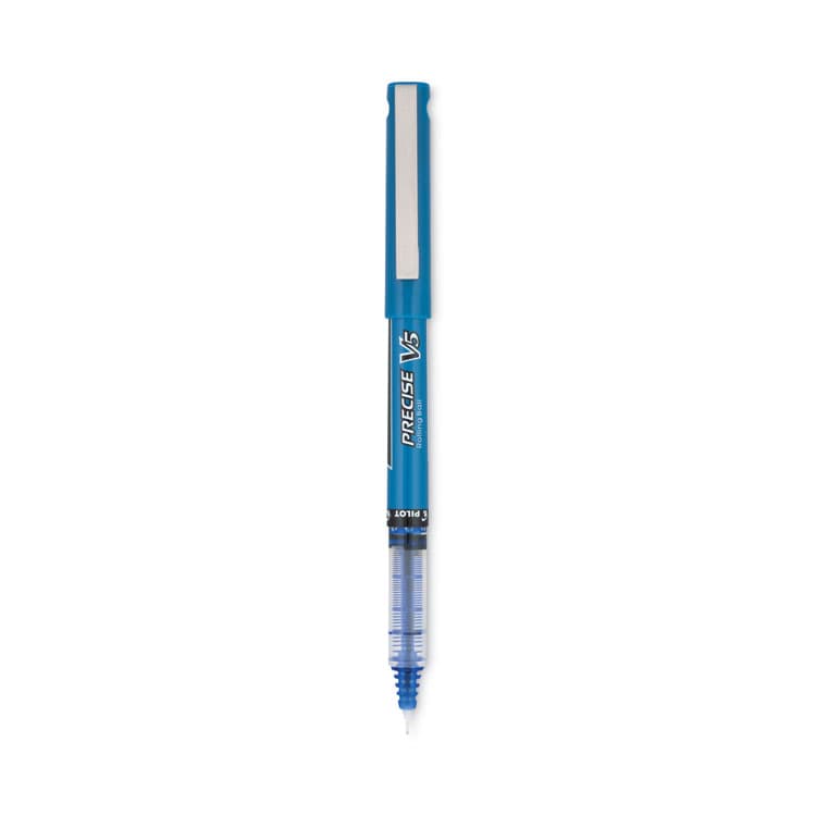 PILOT CORP. OF AMERICA Precise V5 Rollerball Pen, Stick, Extra-Fine 0.5 mm, Blue Ink, Blue/Clear Barrel, Dozen (PIL35335)