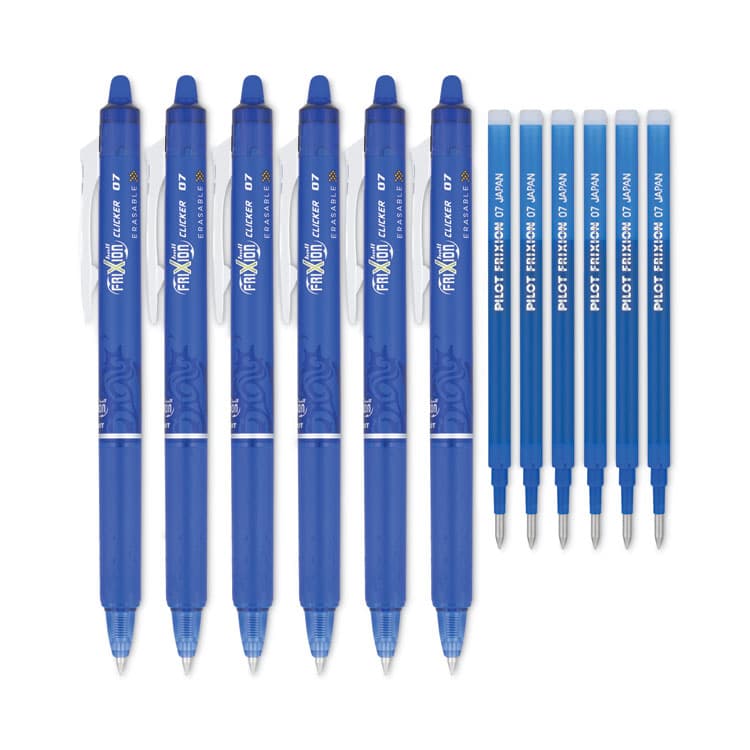 PILOT CORP. OF AMERICA FriXion Clicker Erasable Gel Pen, Retractable, Fine 0.7 mm, Blue Ink, Blue Barrel (PIL31451) thumbnail 4