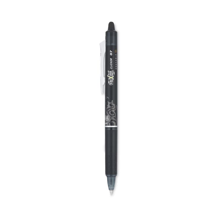 PILOT CORP. OF AMERICA FriXion Clicker Erasable Gel Pen, Retractable, Fine 0.7 mm, Black Ink, Black Barrel (PIL31450)