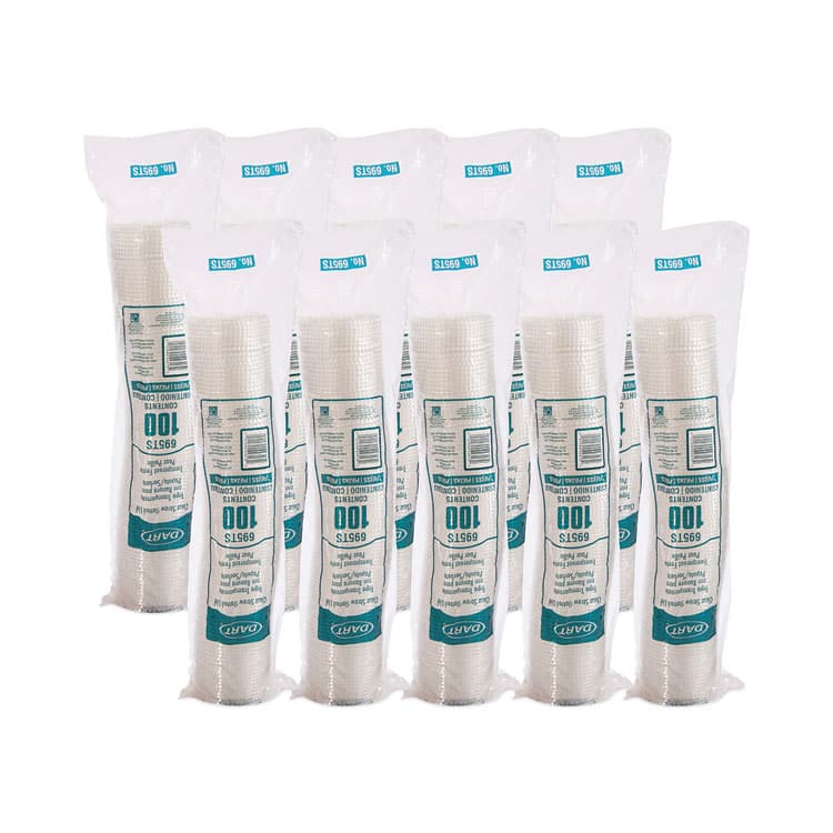 DART Plastic Cold Cup Lids, Fits 12 oz to 14 oz Cold Cups, Plastic, Clear, 1,000/Carton (DCC695TS) thumbnail 4