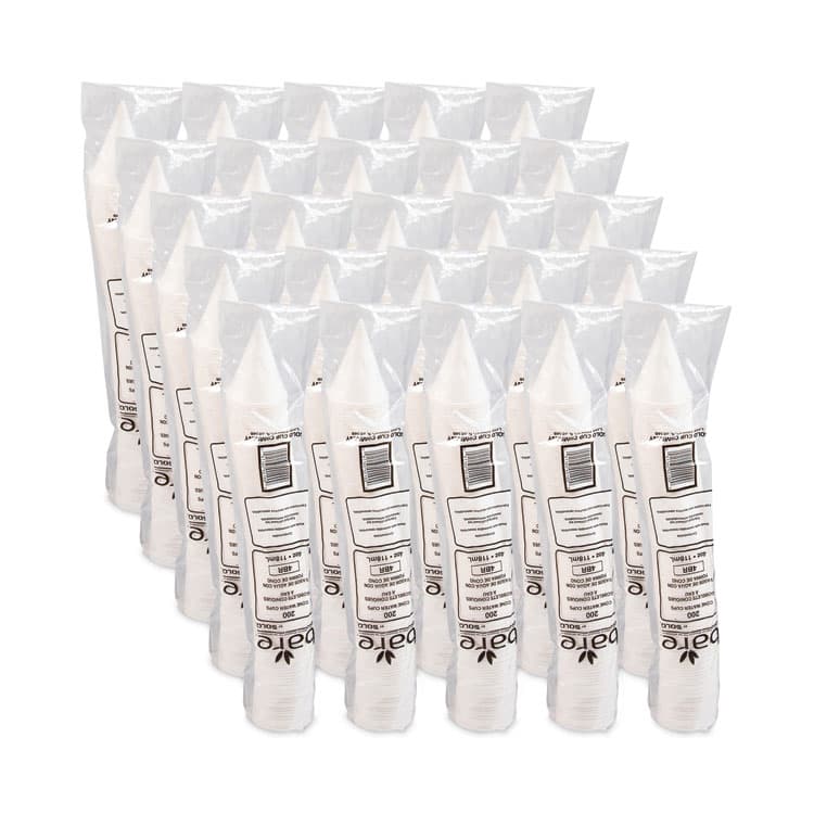 DART Cone Water Cups, ProPlanet Seal, 4 oz, Paper, White, 200/Pack (SCC4BR) thumbnail 4