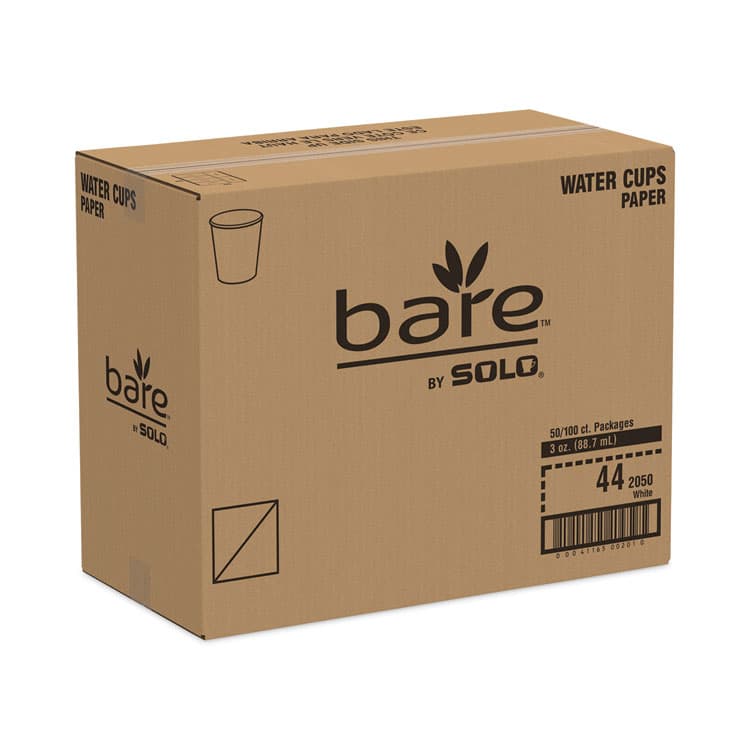 DART Paper Water Cups, 3 oz, White, 100/Pack (SCC44) thumbnail 2