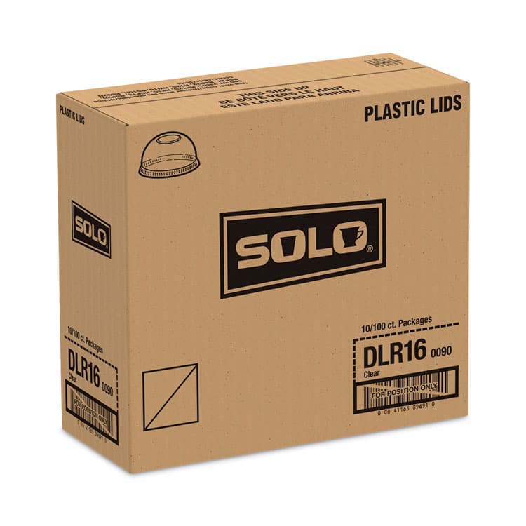 DART Dome-Top Cold Cup Lids, Fits 12 oz to 24 oz Cold Cups, Plastic, Clear, 1,000/Carton (SCCDLR16) thumbnail 2