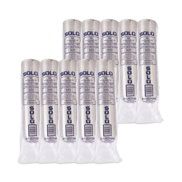 DART Dome-Top Cold Cup Lids, Fits 12 oz to 24 oz Cold Cups, Plastic, Clear, 1,000/Carton (SCCDLR16) thumbnail 4