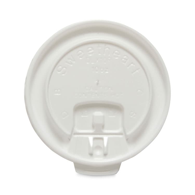 DART Lift Back and Lock Tab Cup Lids for Foam Cups, Fits 10 oz Solo Trophy Hot/Cold Drink Cups, Plastic, White, 2,000/Carton (SCCDLX10R)