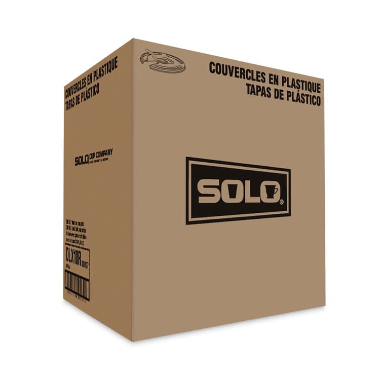 DART Lift Back and Lock Tab Cup Lids for Foam Cups, Fits 10 oz Solo Trophy Hot/Cold Drink Cups, Plastic, White, 2,000/Carton (SCCDLX10R) thumbnail 2