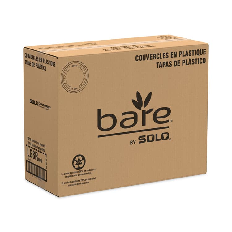 DART Bare Eco-Forward RPET Deli Container Lids, Recessed Lid, Fits 8 oz Containers, Clear, Plastic, 50/Pack, 10 Packs/Carton (SCCLG8R) thumbnail 3