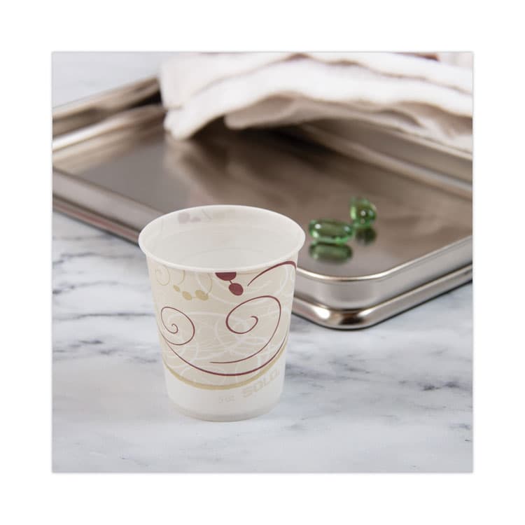 DART Symphony Design Paper Water Cups, 5 oz, 100/Pack (SCCR53SYMPK) thumbnail 4