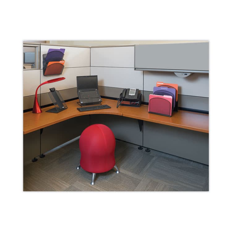 SAFCO PRODUCTS Onyx Mesh Wall Pockets, 3 Sections, Letter Size, 12" x 3.25" x 17.25", Black (SAF5652BL) thumbnail 2