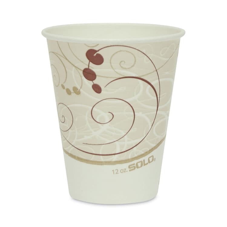 DART Double Sided Poly (DSP) Paper Cold Cups, 12 oz, Symphony Design, 80/Sleeve, 25 Sleeves/Carton (SCCRP12SPSYM)
