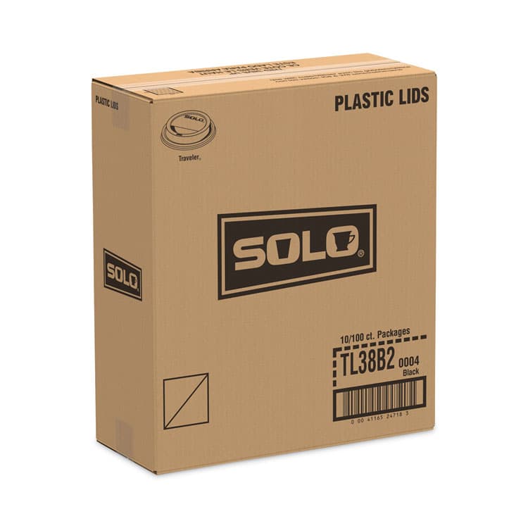 DART Traveler Cappuccino Style Dome Lid, Fits 8 oz Hot Cups, Plastic, Black, 1,000/Carton (SCCTL38B2) thumbnail 2