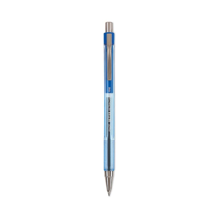 PILOT CORP. OF AMERICA Better Ballpoint Pen, Retractable, Fine 0.7 mm, Blue Ink, Translucent Blue Barrel, Dozen (PIL30001)