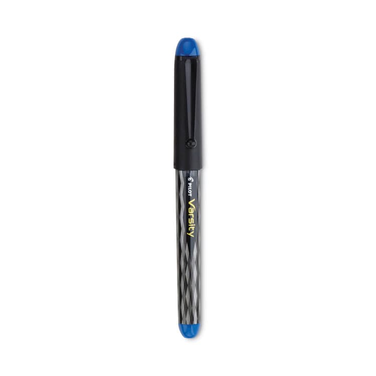 PILOT CORP. OF AMERICA Varsity Fountain Pen, Medium 1 mm, Blue Ink, Clear/Black/Blue Barrel (PIL90011) thumbnail 4