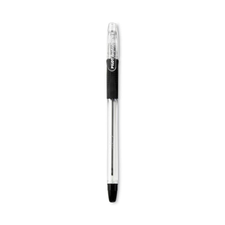 PILOT CORP. OF AMERICA EasyTouch Ballpoint Pen, Stick, Fine 0.7 mm, Black Ink, Clear/Black Barrel, Dozen (PIL32001) thumbnail 4
