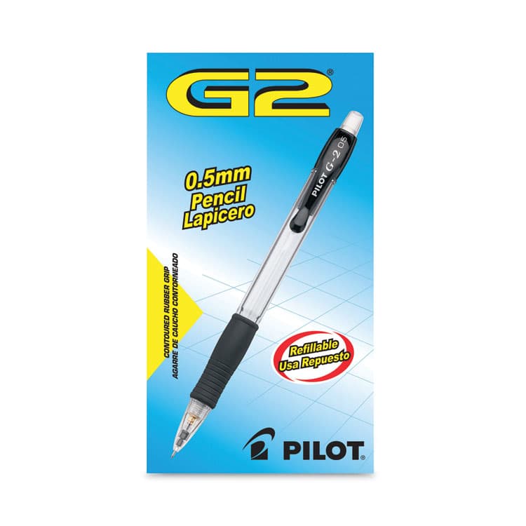 PILOT CORP. OF AMERICA G2 Mechanical Pencil, 0.7 mm, HB (#2), Black Lead, Clear/Black Barrel, Dozen (PIL51015) thumbnail 2