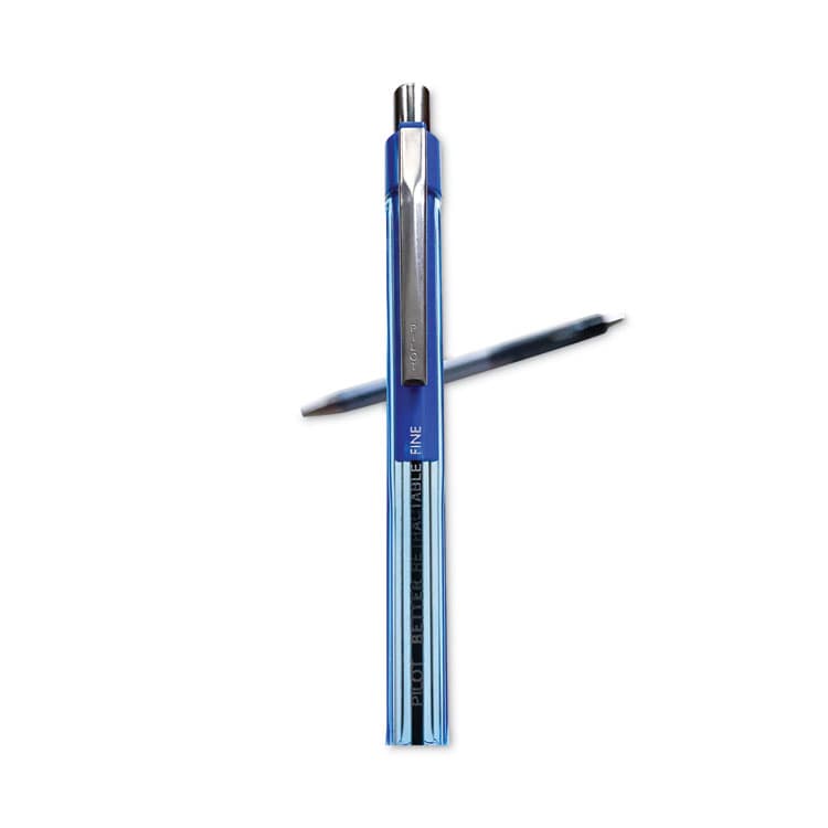 PILOT CORP. OF AMERICA Better Ballpoint Pen, Retractable, Fine 0.7 mm, Blue Ink, Translucent Blue Barrel, Dozen (PIL30001) thumbnail 4