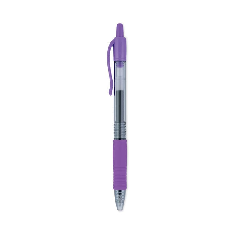 PILOT CORP. OF AMERICA G2 Premium Gel Pen, Retractable, Fine 0.7 mm, Purple Ink, Smoke/Purple Barrel, Dozen (PIL31029) thumbnail 4