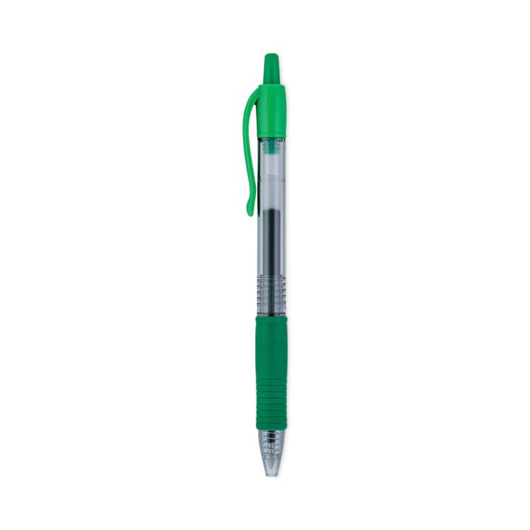 PILOT CORP. OF AMERICA G2 Premium Gel Pen, Retractable, Fine 0.7 mm, Green Ink, Smoke/Green Barrel, Dozen (PIL31025) thumbnail 3