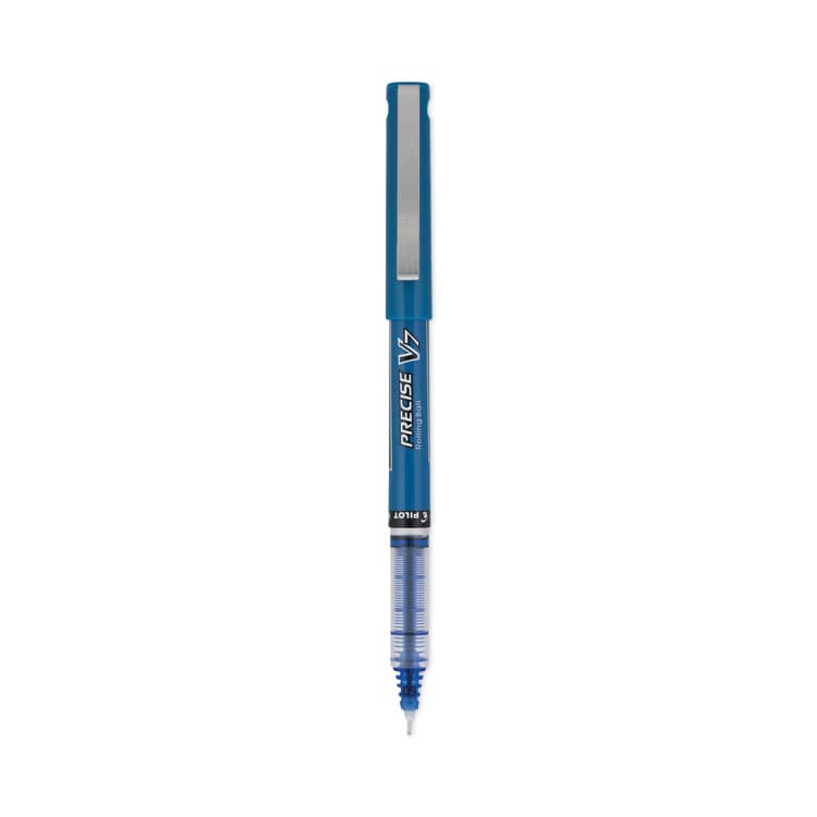 PILOT CORP. OF AMERICA Precise V7 Rollerball Pen, Stick, Fine 0.7 mm, Blue Ink, Blue/Clear Barrel, Dozen (PIL35349)