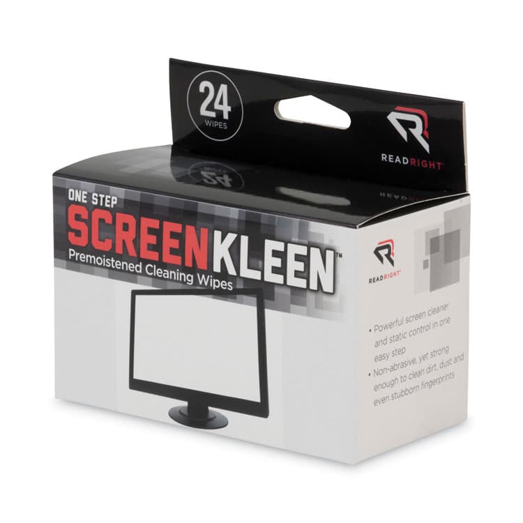 READ/RIGHT OneStep ScreenKleen Wipes, 5 x 5, Unscented, 24/Box (REARR1209) thumbnail 3