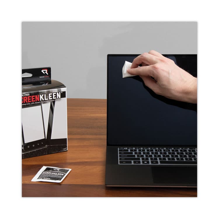 READ/RIGHT Alcohol-Free ScreenKleen Wet Wipes, Cloth, 5 x 5, Unscented, 40/Box (REARR1391) thumbnail 4