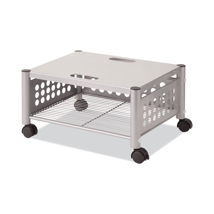 VERTIFLEX PRODUCTS Underdesk Machine Stand, Metal, 2 Shelves, 90 lb Capacity, 21.5" x 17.88" x 11.5", Matte Gray (VRTVF52005) thumbnail 2