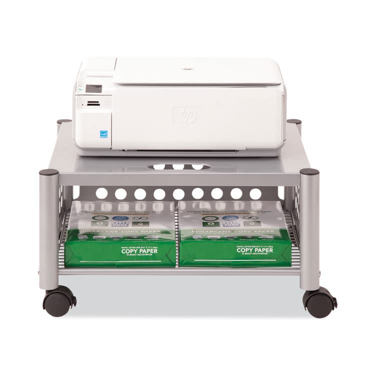 VERTIFLEX PRODUCTS Underdesk Machine Stand, Metal, 2 Shelves, 90 lb Capacity, 21.5" x 17.88" x 11.5", Matte Gray (VRTVF52005) thumbnail 4