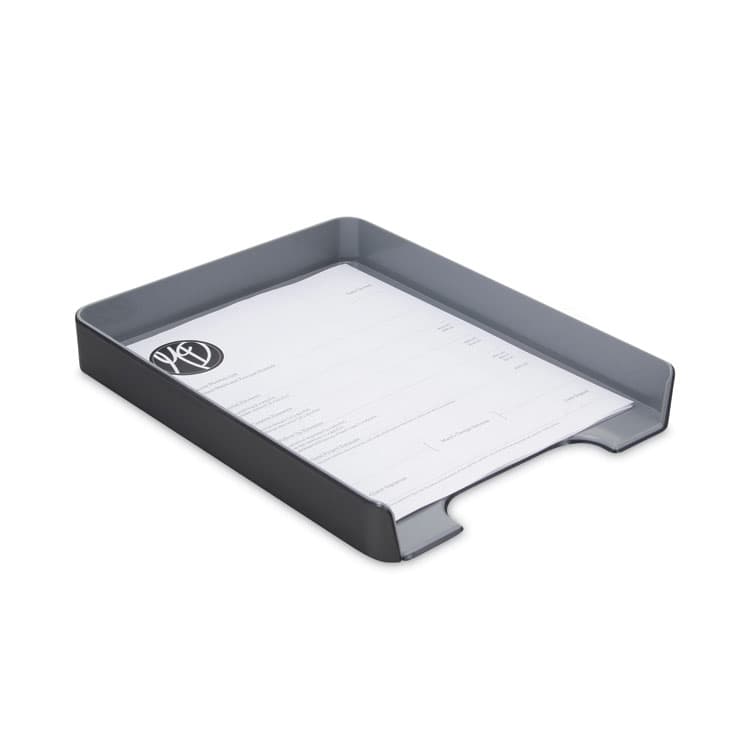 ADVANTUS CORPORATION Fusion Letter Tray, 1 Section, Letter Size Files, 9.75" x 12.5" x 1.75", Black (AVT37678) thumbnail 4