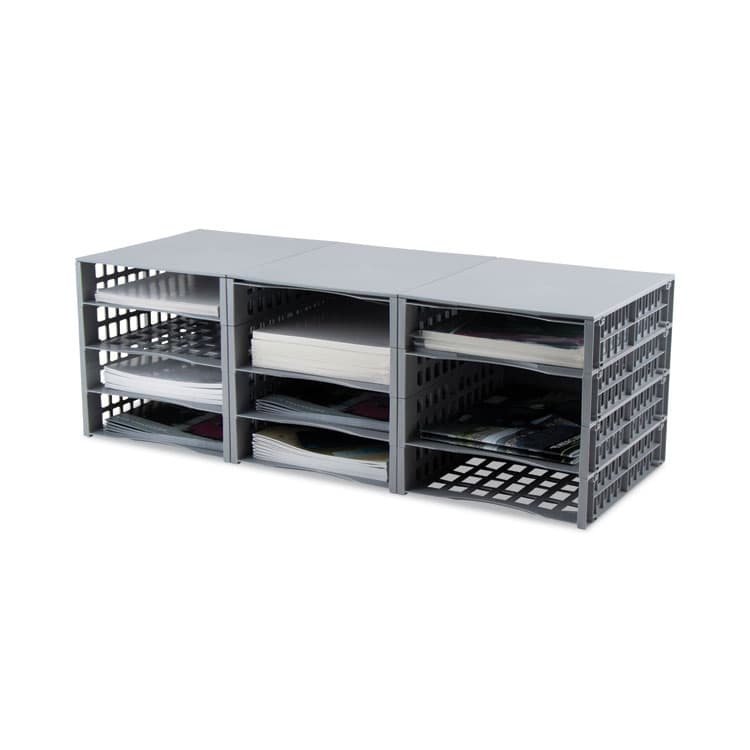 ADVANTUS CORPORATION Snap Configurable Tray System, 12 Compartments, 22.75 x 9.75 x 13, Gray (AVT39412) thumbnail 2