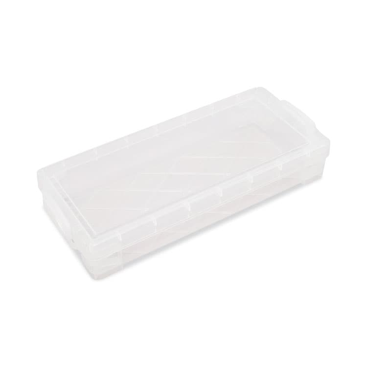 ADVANTUS CORPORATION Super Stacker Pencil Box, 8.25" x 3.75" x 1.5", Clear (AVT40309) thumbnail 2