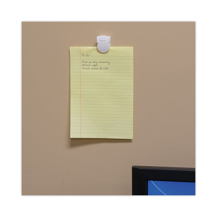 ADVANTUS CORPORATION Magnetic/Adhesive Clips, 0.25" Jaw Capacity, White, 20/Box (AVT75356) thumbnail 4
