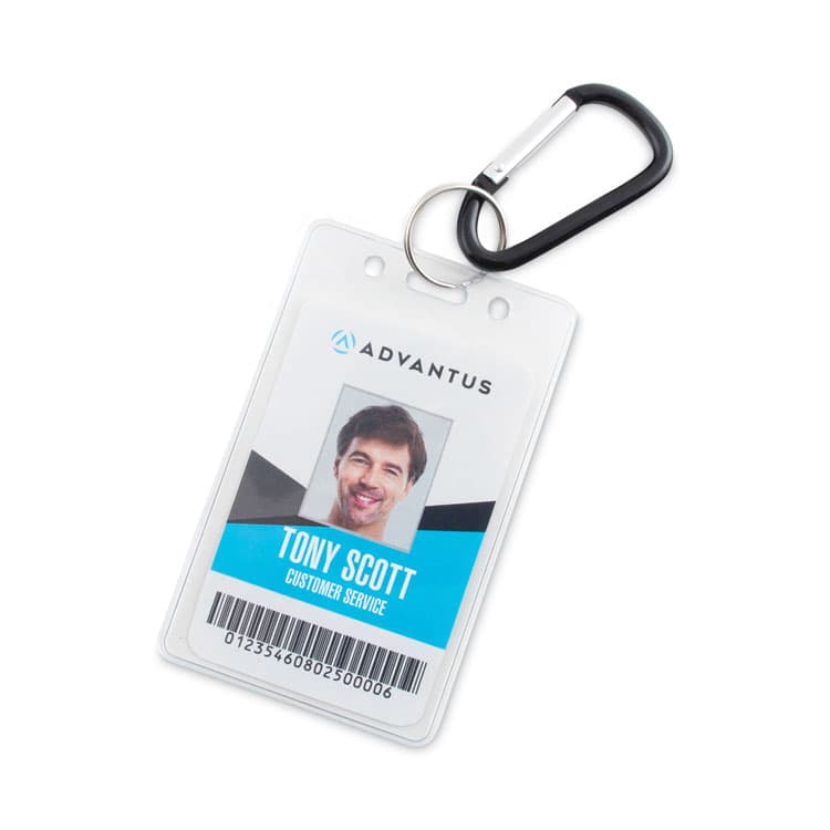 ADVANTUS CORPORATION Carabiner Key Chains, (10) 1" x 2" Black Carabiners, (10) 1" dia Silver Key Rings, Aluminum (AVT75555) thumbnail 4