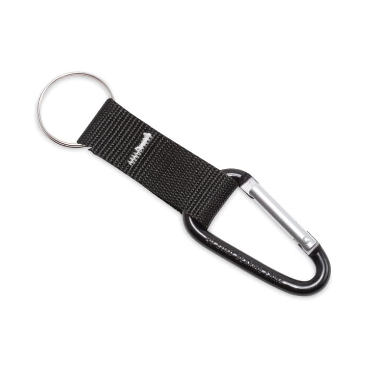 ADVANTUS CORPORATION Carabiner Key Chains, Split Key Rings, Aluminum, Black, 10/Pack (AVT75556)