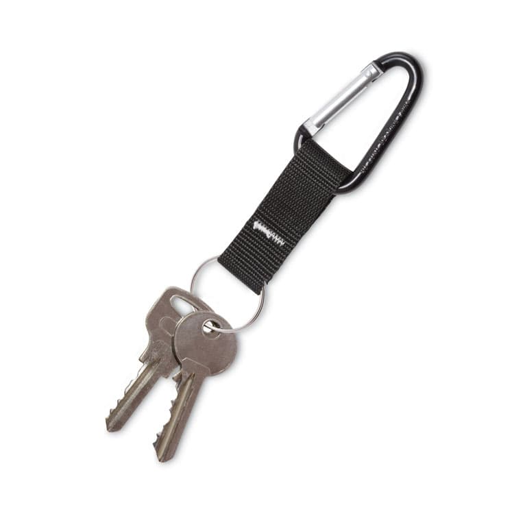 ADVANTUS CORPORATION Carabiner Key Chains, Split Key Rings, Aluminum, Black, 10/Pack (AVT75556) thumbnail 2