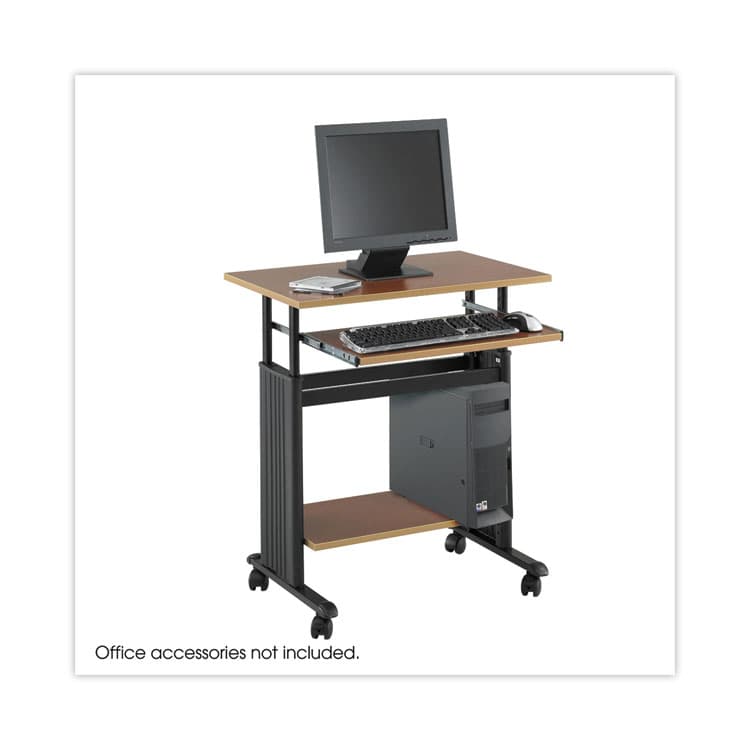 SAFCO PRODUCTS Muv 28" Adjustable-Height Desk, 29.5" x 22" x 29" to 34", Cherry/Black (SAF1925CY) thumbnail 2