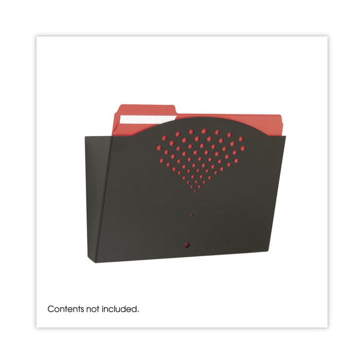 SAFCO PRODUCTS Steel Wall Pocket, Letter Size, 12" x 3" x 9", Black (SAF3170BL) thumbnail 2