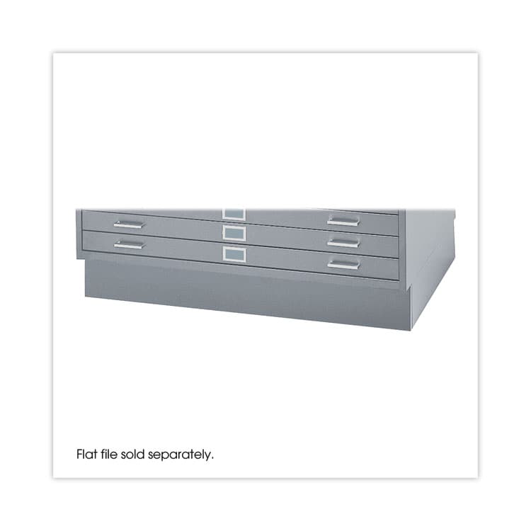 SAFCO PRODUCTS Base for Safco Steel Five-Drawer 50" x 38" Stackable Flat Files, 53.5" x 38.75" x 6", Gray (SAF4999GRR) thumbnail 2