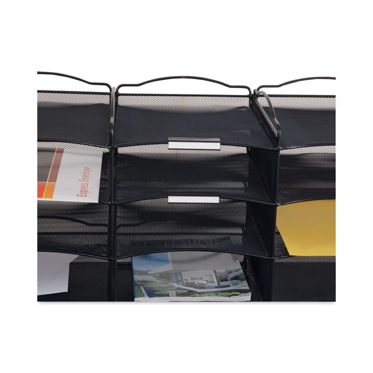 SAFCO PRODUCTS Onyx Mesh Literature Sorter, 20 Compartments, 19 x 15.25 x 59, Black (SAF7770BL) thumbnail 2