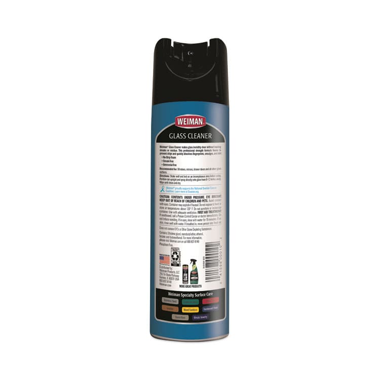 WEIMAN Foaming Glass Cleaner, 19 oz Aerosol Spray Can, 6/Carton (WMN10CT) thumbnail 3